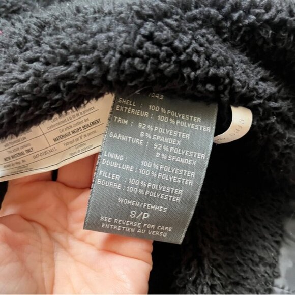 New Balance Sherpa fleece hooded puffer jacket Sz S - Picture 6 of 9